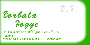 borbala hogye business card